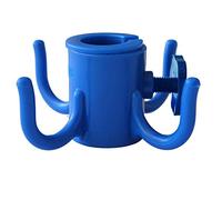 AMMSUN Gancio per ombrellone da spiaggia, gancio in plastica a 4 rebbi per asciugamani/cappelli/vestiti/fotocamera/occhiali da sole/borse, adatto per spiaggia, campeggio, viaggi blu