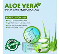 Ammuri Gel Di Aloe Vera Biologico 100% Puro Naturale Lenisce Idrata E Ripara