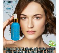 Ammuri Retinol Serum 5% Con Apple Stem Acido Ialuronico per Scuro Cerchi, Acne