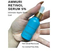 Ammuri Retinol Serum 5% Con Apple Stem Acido Ialuronico per Occhiaie, Acne