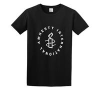 Amnesty International Logo Men's T-Shirt Casual Tee Summer Fashion Tops Clothing Black XL