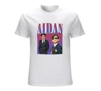 AmnoOL Vintage Aidan Gallagher Umbrella Academy T Shirt Number Five Homage T Shirt White S