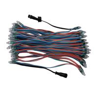 AMNOUR 25 cm di Distanza 50 pz/Set Tipo Proiettile DC5V/DC12V indirizzabile 12mm WS2811 RGB LED Smart Pixel Node; Colore RGB Filo 18AWG, IP68(XConnect Pigtails,DC12V 50 Pixels)
