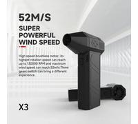 AMNVOLT X3 130000 giri/min Velocità del vento 52 m/s Turbo Jet Fan Turbo Ventilatore Ventilatore per condotto industriale Motore senza spazzole Asciugatrice per auto 1pc