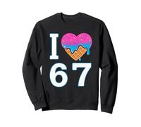Amo 67 Meme Cuore 6 7 Merch Stuff Six Seven Ice Cream Felpa