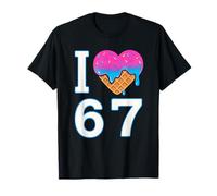 Amo 67 Meme Cuore 6 7 Merch Stuff Six Seven Ice Cream Maglietta