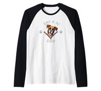 Amo a Mi Boxer Maglia con Maniche Raglan