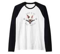 Amo a Mi Bull Terrier Maglia con Maniche Raglan