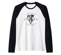 Amo a Mi Gran Danes Maglia con Maniche Raglan