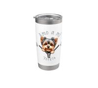 Amo a Mi Yorkie Bicchiere termico in acciaio inox doppia parete