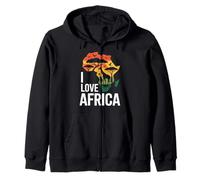 Amo Africa Wildlife Savanna Pride Felpa con Cappuccio