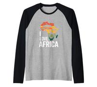 Amo Africa Wildlife Savanna Pride Maglia con Maniche Raglan