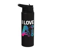 Amo Ai Brain Circuit Tech Design Stainless Steel Insulated Water Bottle