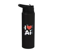 Amo Ai Heart Circuit Design Stainless Steel Insulated Water Bottle