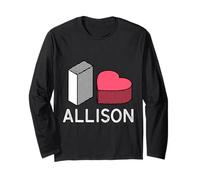 Amo Allison Nome Personalizzato Allison Maglia a Manica