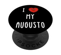 Amo Augusto Nome Divertente PopSockets PopGrip Adesivo