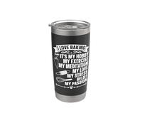 Amo Baking Bakery Love Baking Bakers Bake Lover Baker Bicchiere termico in acciaio inox doppia parete