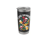 Amo bere Cheers Festive Vibes Bicchiere termico in acciaio inox doppia parete