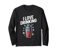 Amo Bere Cocktail Shaker Bubbles Fun Maglia a Manica