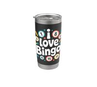 Amo Bingo Divertimento Amante del Gioco Bicchiere termico in acciaio inox doppia parete
