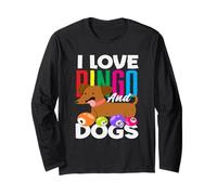 Amo Bingo E Cani Divertimento Amanti Del Cane Bingo Maglia a Manica