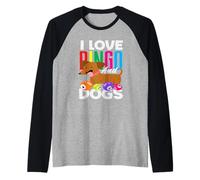 Amo Bingo E Cani Divertimento Amanti Del Cane Bingo Maglia con Maniche Raglan