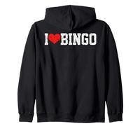 Amo Bingo Giocatore Bingo Amante dello Sport Felpa con Cappuccio