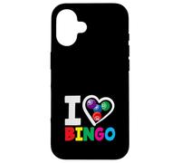 Amo Bingo Heart Bingo Player Fun Style Custodia per iPhone 16