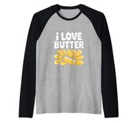 Amo Butter Spread Joyful Cooking Maglia con Maniche Raglan