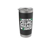Amo chi combatte la celiachia Bicchiere termico in acciaio inox doppia parete