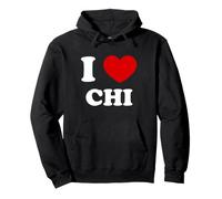 Amo Chi I Heart Chi Funny Chi Felpa con Cappuccio
