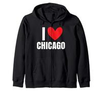 Amo Chicago Illinois Deep Dish River Windy City 312 773 Felpa con Cappuccio