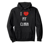 Amo Clara Nome Divertente Felpa con Cappuccio