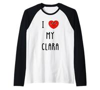 Amo Clara Nome Divertente Maglia con Maniche Raglan