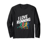 Amo correre Entusiasta, passione per il jogging Maglia a Manica