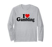 Amo Cuore Gioco Casinò SCOMMESSE Che COMMERCIANO Las Vegas Maglia a Manica