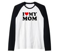 Amo Cuore MIA Mamma Maglia con Maniche Raglan