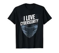 Amo Cybersecurity Tech Shield Maglietta con Stampa Grafica Economica, Uomo, Nero, L