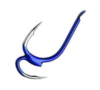 Amo da pesca 10 pezzi 1 confezione in acciaio ad alto tenore di carbonio con punta a due punte, affilato, ardiglione, attrezzatura for la in mare(5#)