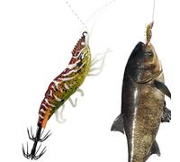 amo da pesca a forma di calamaro, accessorio da pesca che si illumina al | Esca a forma di gamberetti per la pesca all'aperto, in acqua dolce, fiumi, laghi e stagni, per vacanze, notte