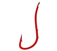 Amo da pesca a gambo lungo con doppio ardiglione, ami in mare punta inclinata, acciaio ad alto tenore di carbonio angolato for rocce marine(Rot,18#)