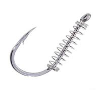 Amo da pesca a molla con gabbia per attrezzatura spinata, in acciaio al carbonio, per carpa e crucian, supporto sicuro per la pesca esplosiva in acqua dolce e in mare, set da 20 pezzi, colore bianco