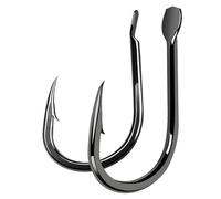 Amo da pesca con gambo corto e ardiglione, 50 pezzi di ami for carpe ad alta resistenza for la in lago in bacino idrico, punta affilata corpo appiattito(10#)