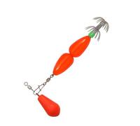 Amo da pesca con manicotto per calamari | Gancio per ombrello a doppio strato con pesce di calamo, esche artificiali, accessori per la pesca in mare, durevole