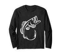 Amo da Pesca Minimal Art Cool Amante della Pesca Art Maglia a Manica