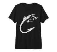 Amo da Pesca Minimal Art Cool Amanti della Pesca Regali per Amanti dell'Arte Maglietta Premium