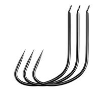 Amo da pesca senza ardiglione in corno di carpa, ami extra large affilati cromati nero corvino for carpe e testa grossa(26# (10 hooks))