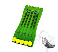 Amo da Pesca, Set di 5 Cavalletti da Pesca Preassemblati | Ganci per Stivalli in metallo con sfera galleggiante, adatti per la pesca di pesce gatto, trota, crappie e salmone in mare, stagno, lago e