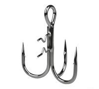 Amo da Pesca Triplo 3X per forte con Barbetta Taglia 4#-3/0# | Design 3X rinforzato, barbetta per sicura, previene fughe pesci, ideale per prede grandi, per costruzione durevole