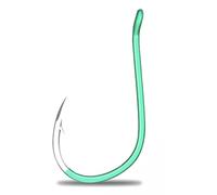 Amo da pesca viola, 10 pezzi di ami perforati con ardiglione e punta a triplo diamante angolo 15°, acciaio ad alto tenore carbonio for pesci grandi dimensioni(Groen,15#)